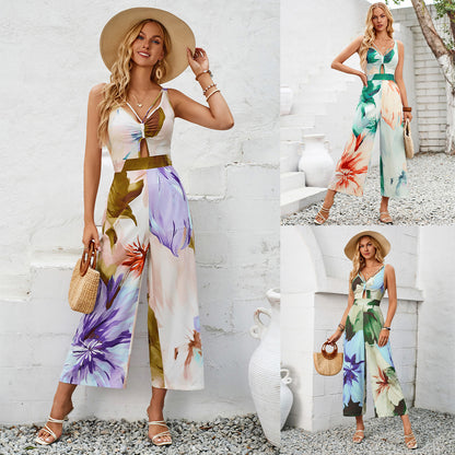Combinaison Femme Bohème Fleurie – La Tenue d’Été Élégante Qui Sublime Votre Silhouette